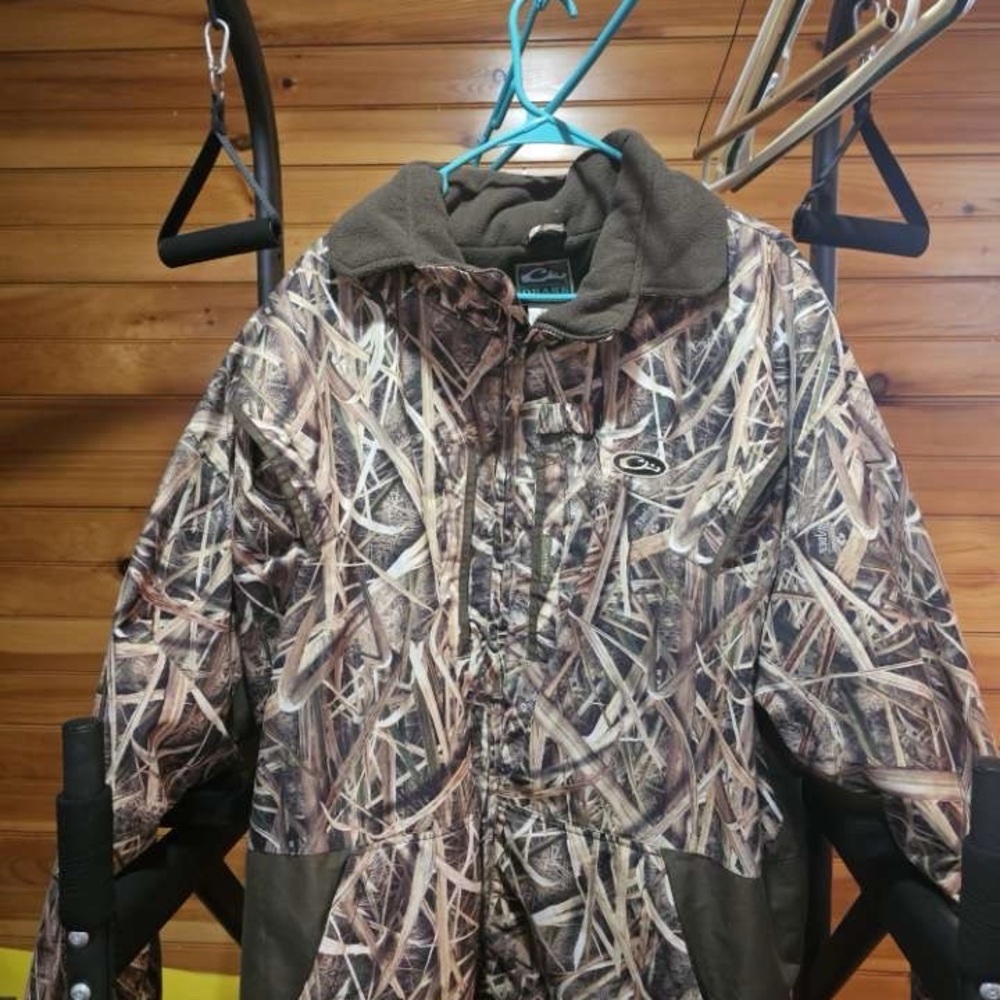 Drake Tan & Brown Camouflage Hunting Puffer Jacket High Collar Heavy Insulation